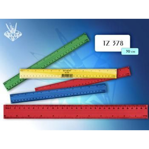 Линейка 30см цв.пластм. TZ 378