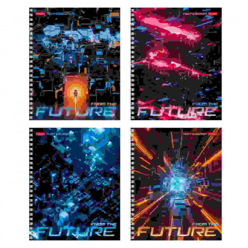 Тетрадь 96л А5ф клетка 60-65г/кв.м на гребне  FUTURE